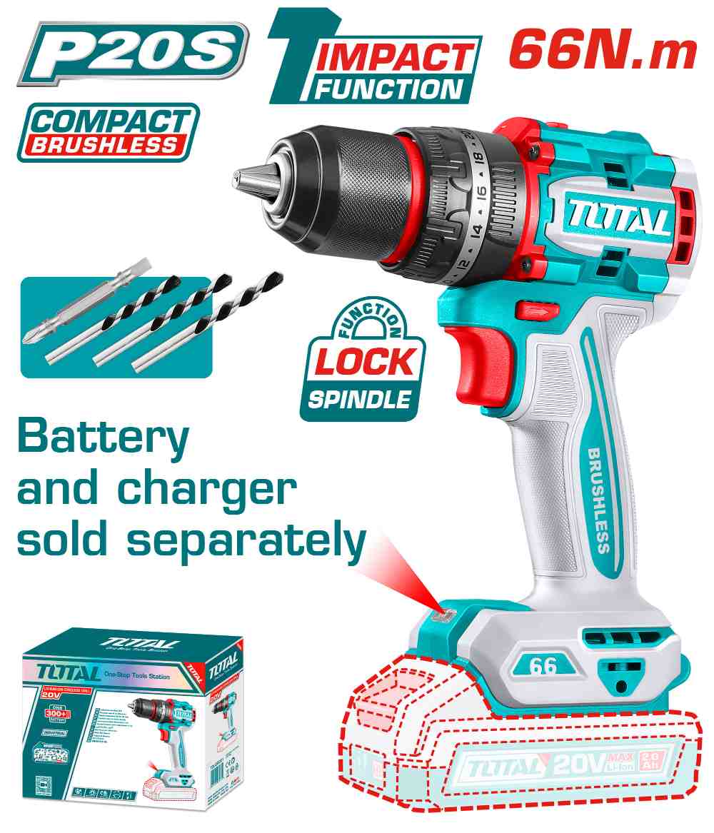 Cordless 66Nm Impact Drill Brushless