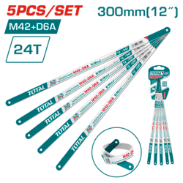 Hacksaw Blades 24T Bi-Metal 300mm - 5Pc Set
